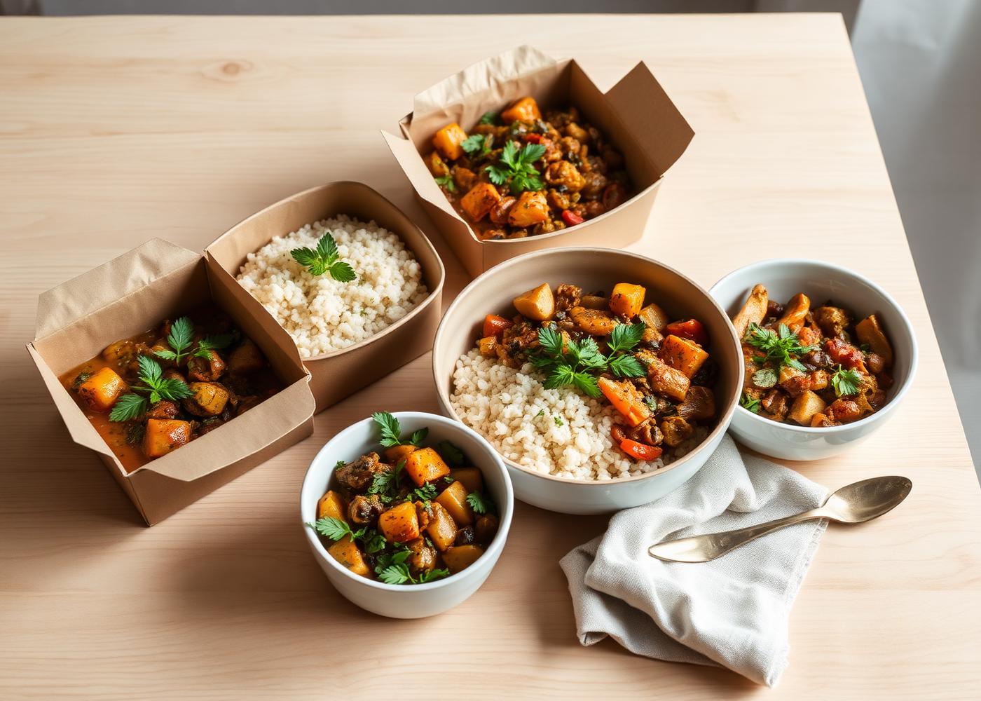 Box repas maison inspirée de la cuisine française et africaine, préparée à Rennes